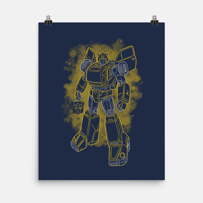 Bumblebee Silhouette-None-Matte-Poster-Badbone Collections