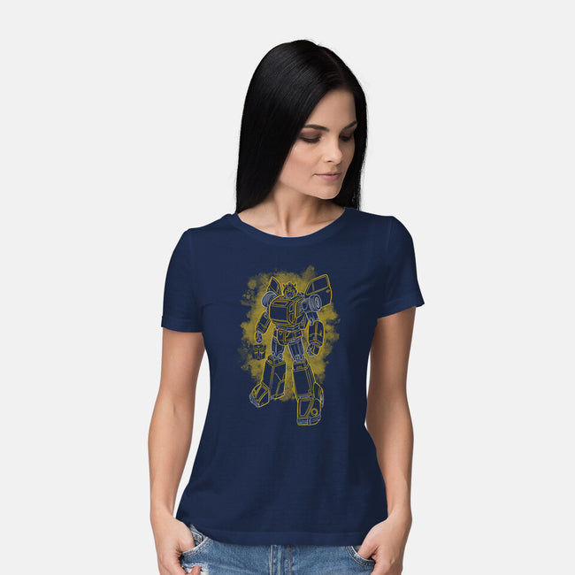Bumblebee Silhouette-Womens-Basic-Tee-Badbone Collections