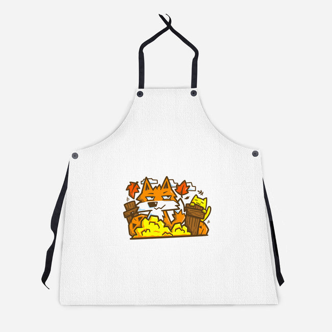 Fox In Fall Season-Unisex-Kitchen-Apron-bloomgrace28