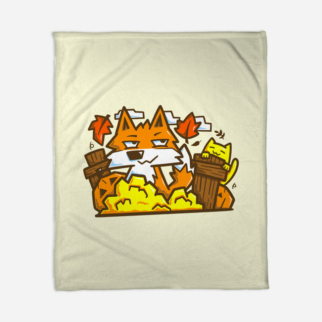 Fox In Fall Season-None-Fleece-Blanket-bloomgrace28