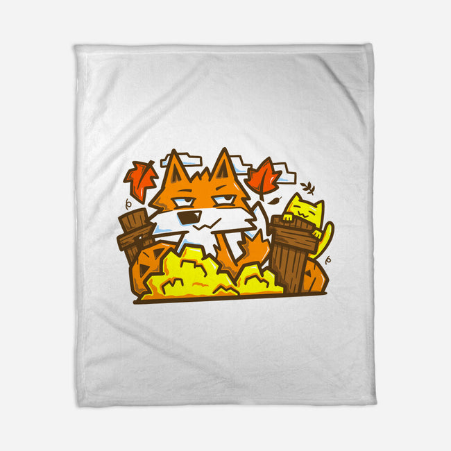 Fox In Fall Season-None-Fleece-Blanket-bloomgrace28