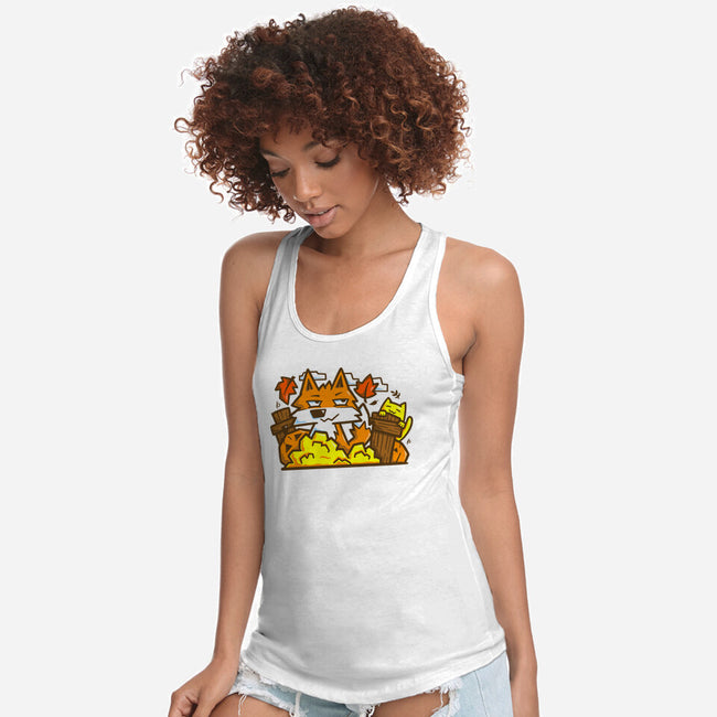 Fox In Fall Season-Womens-Racerback-Tank-bloomgrace28