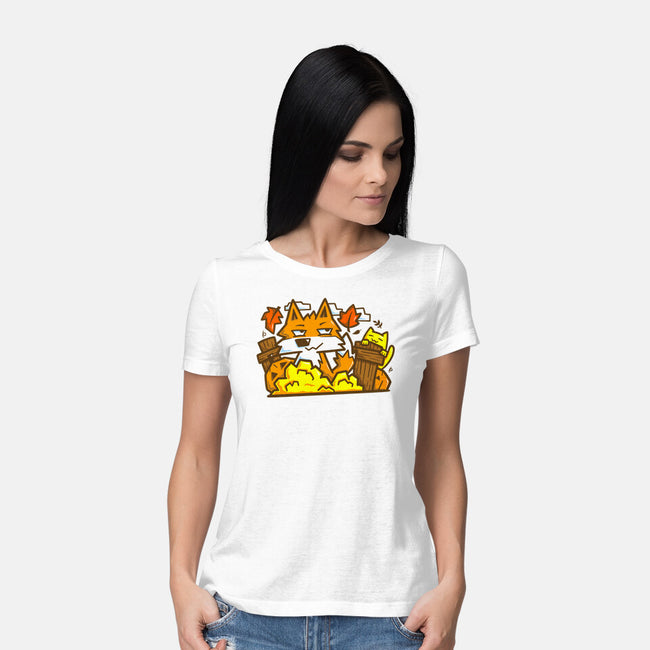 Fox In Fall Season-Womens-Basic-Tee-bloomgrace28