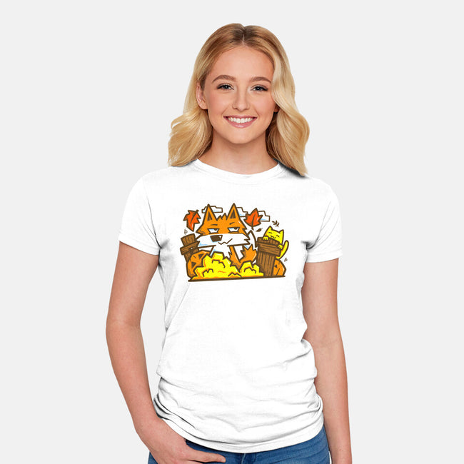 Fox In Fall Season-Womens-Fitted-Tee-bloomgrace28