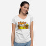 Fox In Fall Season-Womens-V-Neck-Tee-bloomgrace28