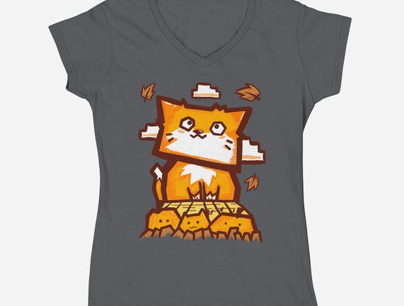 Cat In Fall Season