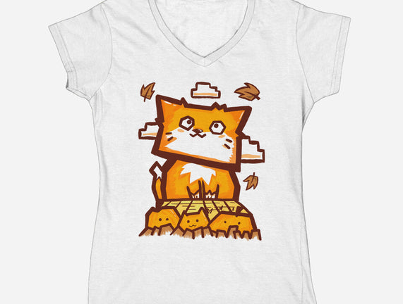 Cat In Fall Season