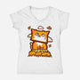 Cat In Fall Season-Womens-V-Neck-Tee-bloomgrace28