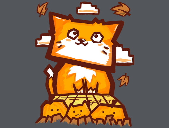 Cat In Fall Season