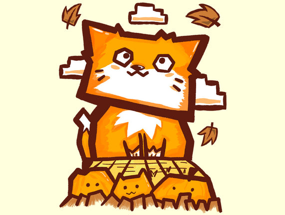 Cat In Fall Season