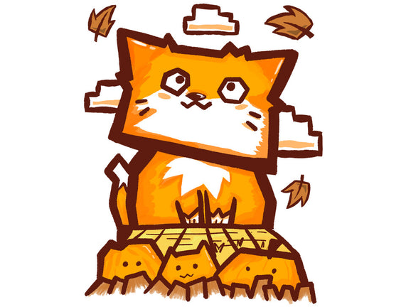 Cat In Fall Season