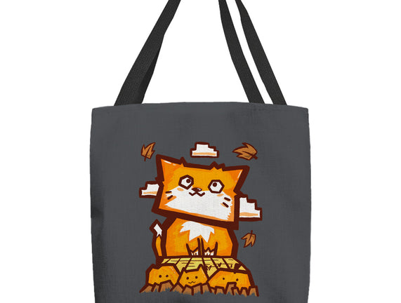 Cat In Fall Season