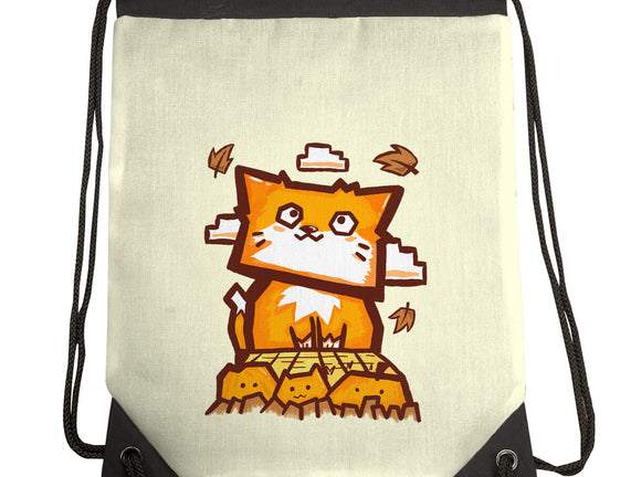 Cat In Fall Season