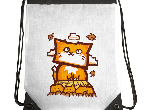 Cat In Fall Season