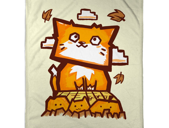 Cat In Fall Season
