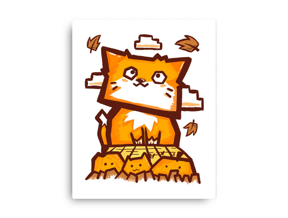 Cat In Fall Season