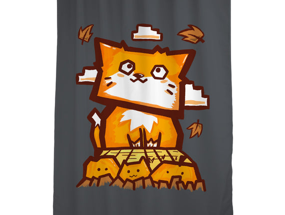 Cat In Fall Season