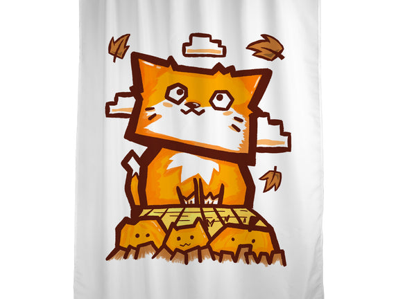 Cat In Fall Season