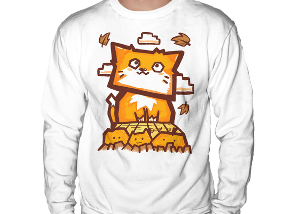 Cat In Fall Season