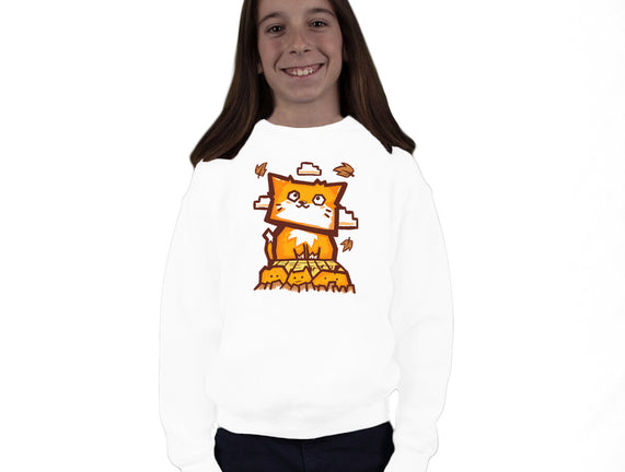 Cat In Fall Season