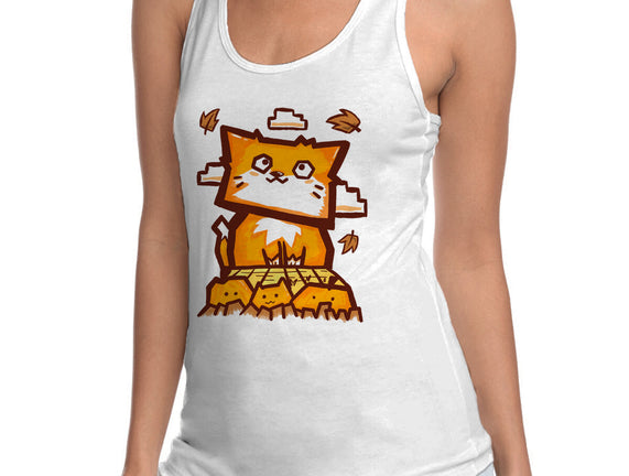 Cat In Fall Season