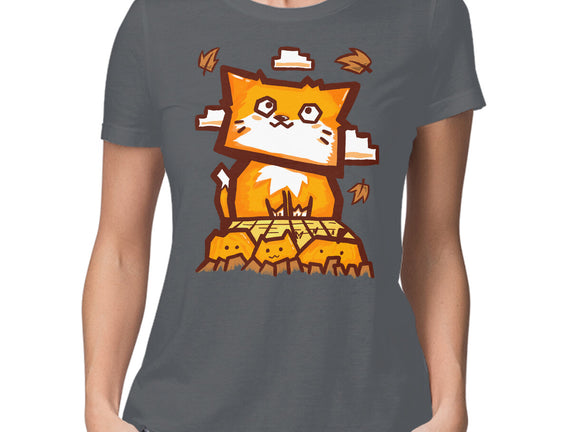 Cat In Fall Season