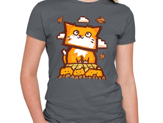 Cat In Fall Season