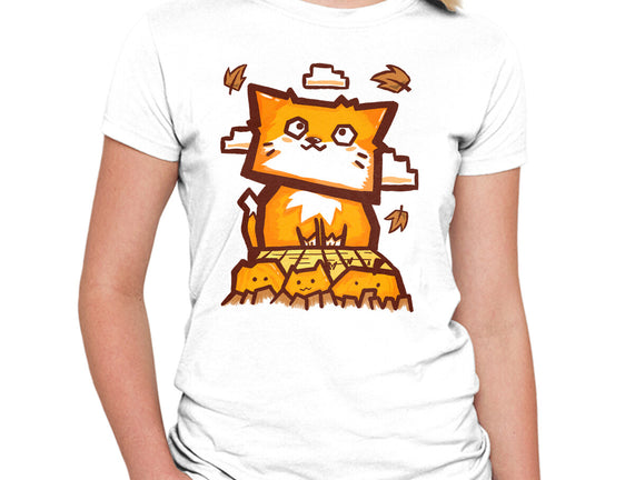 Cat In Fall Season