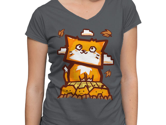 Cat In Fall Season