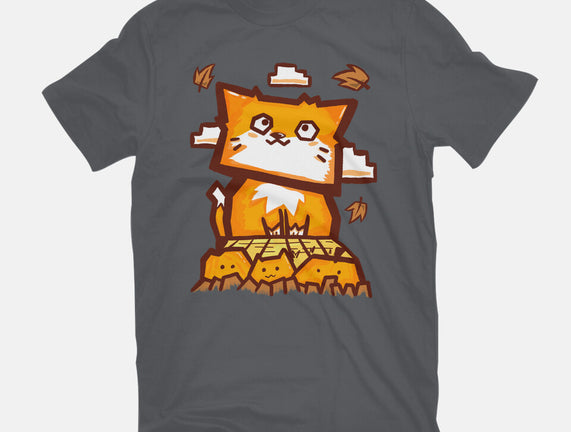 Cat In Fall Season
