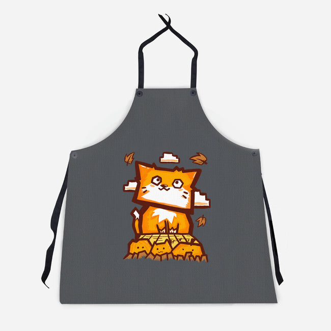 Cat In Fall Season-Unisex-Kitchen-Apron-bloomgrace28