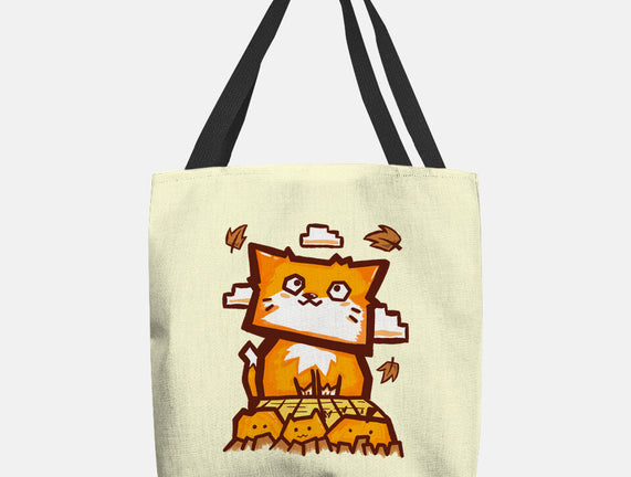 Cat In Fall Season