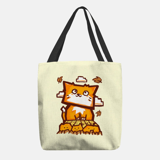 Cat In Fall Season-None-Basic Tote-Bag-bloomgrace28