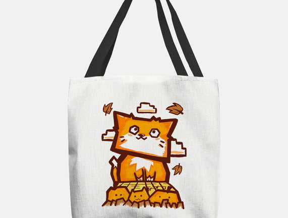 Cat In Fall Season