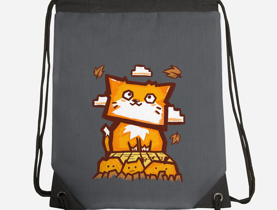 Cat In Fall Season