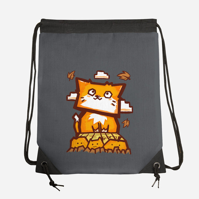 Cat In Fall Season-None-Drawstring-Bag-bloomgrace28