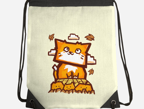 Cat In Fall Season