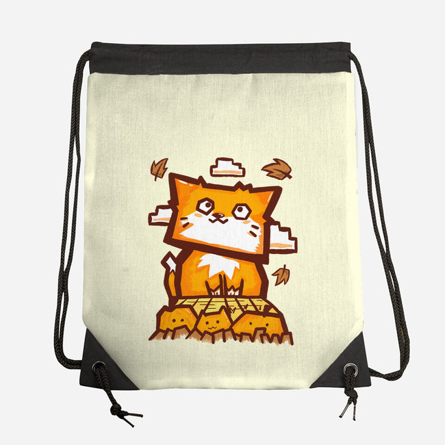 Cat In Fall Season-None-Drawstring-Bag-bloomgrace28