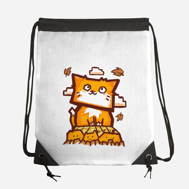 Cat In Fall Season-None-Drawstring-Bag-bloomgrace28