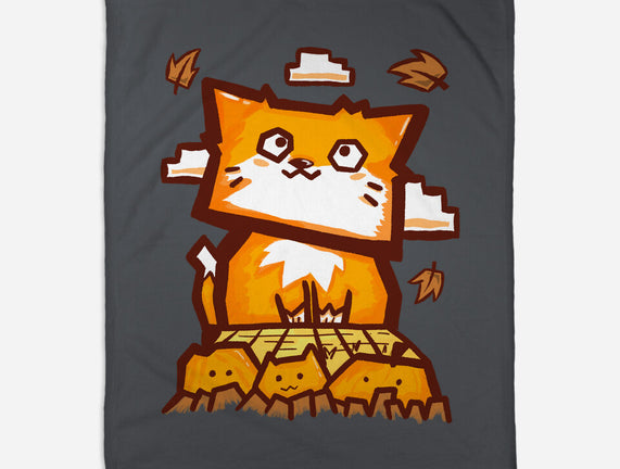 Cat In Fall Season