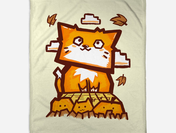 Cat In Fall Season