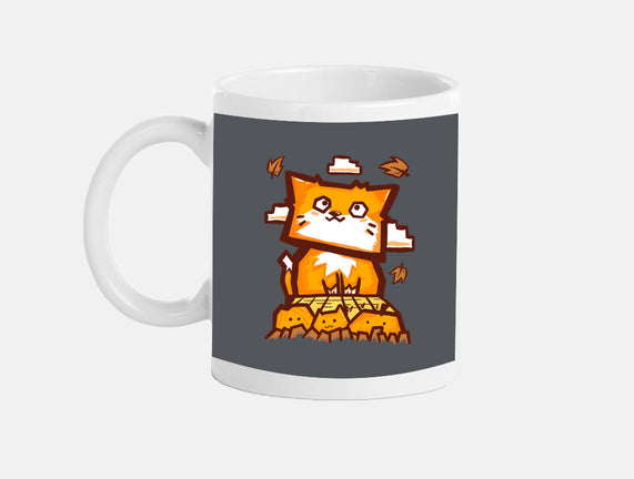 Cat In Fall Season