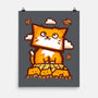 Cat In Fall Season-None-Matte-Poster-bloomgrace28