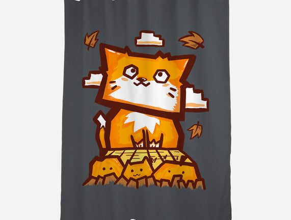 Cat In Fall Season