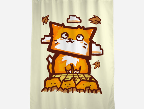Cat In Fall Season