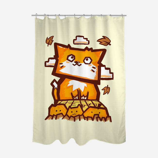 Cat In Fall Season-None-Polyester-Shower Curtain-bloomgrace28