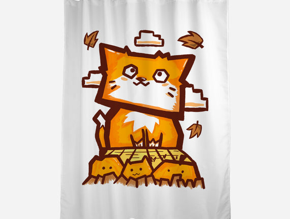 Cat In Fall Season