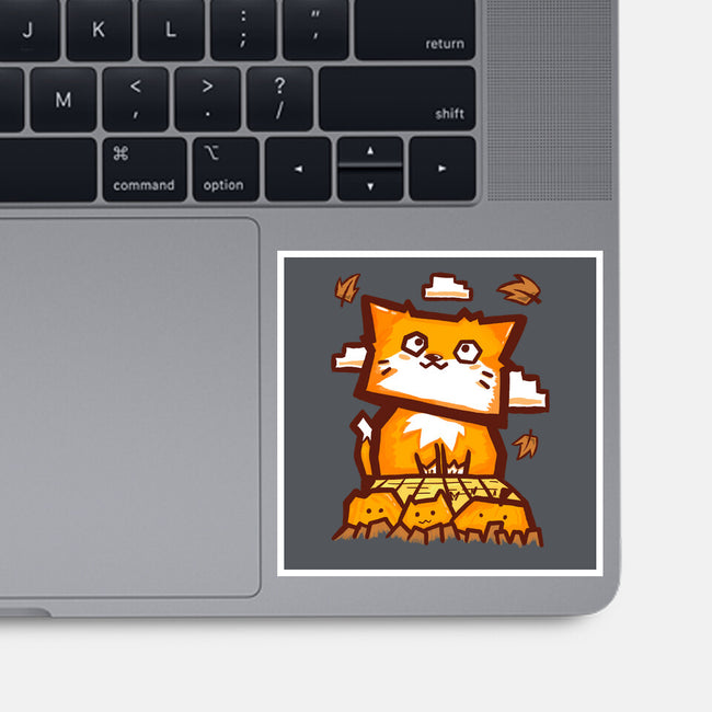 Cat In Fall Season-None-Glossy-Sticker-bloomgrace28