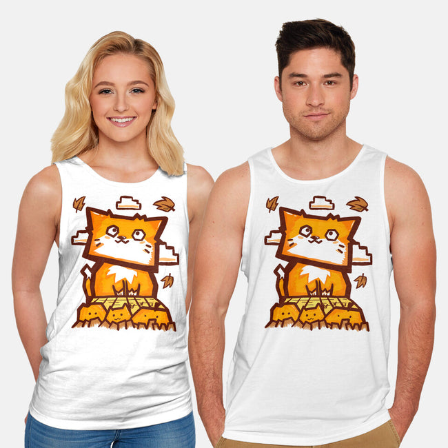 Cat In Fall Season-Unisex-Basic-Tank-bloomgrace28
