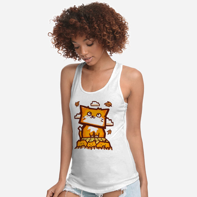 Cat In Fall Season-Womens-Racerback-Tank-bloomgrace28
